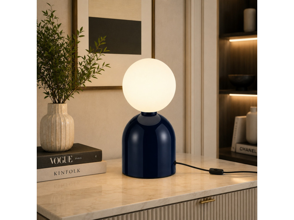 Tischlampe aus Metall „Pupa“ – 14 x 14 x 25 cm – Blau