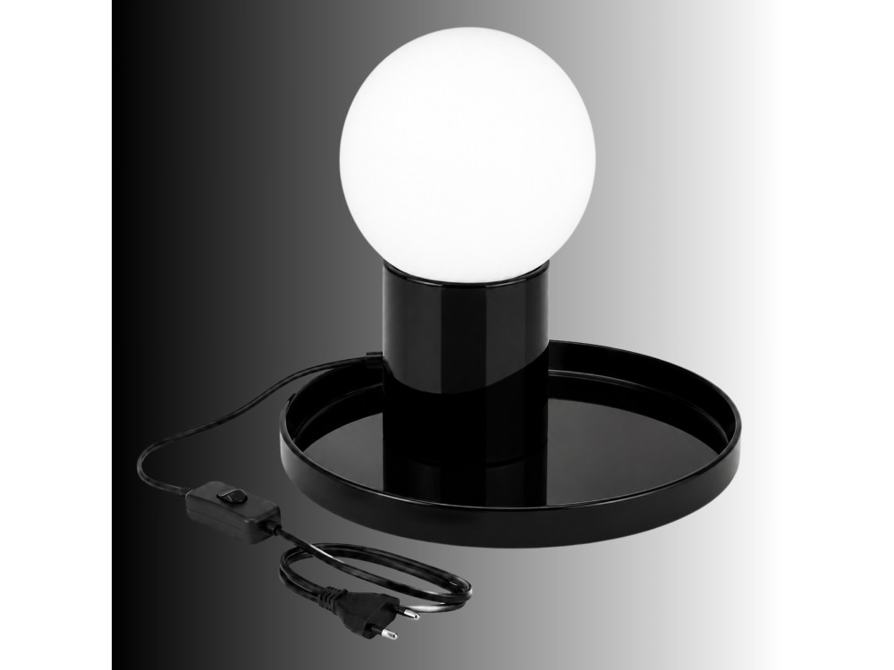 Tischlampe aus Metall „Tray“ – 20 x 20 x 17 cm – Schwarz