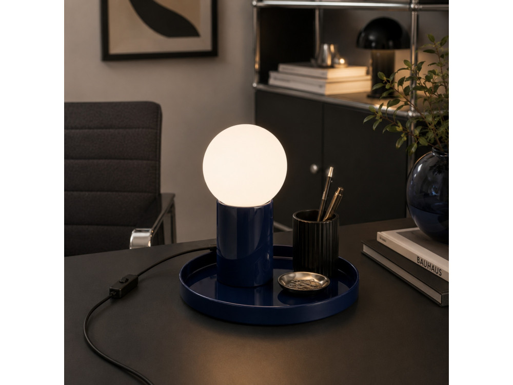 Tischlampe aus Metall „Tray“ – 20 x 20 x 17 cm – Blau