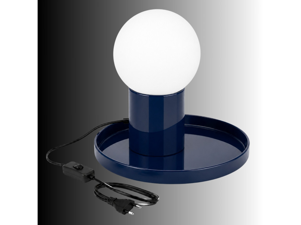 Tischlampe aus Metall „Tray“ – 20 x 20 x 17 cm – Blau