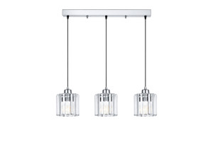 Metall-Kronleuchter „Yakops“ – 65 x 13 x 105 cm – Grau