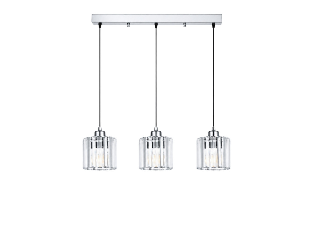 Metall-Kronleuchter „Yakops“ – 65 x 13 x 105 cm – Grau