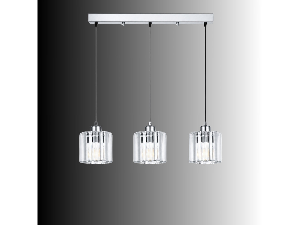 Metall-Kronleuchter „Yakops“ – 65 x 13 x 105 cm – Grau