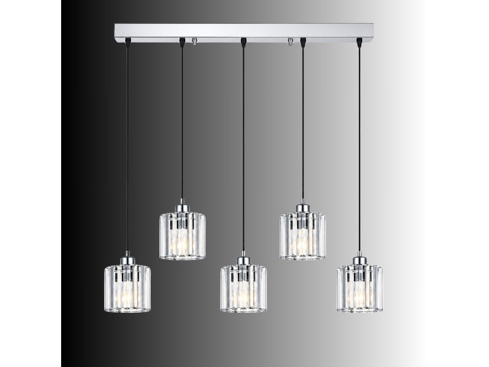 Metall-Kronleuchter „Yakops“ – 85 x 13 x 100 cm – Grau