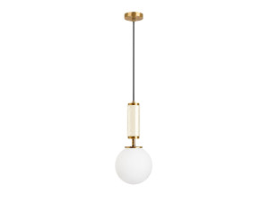 Metall-Hängeleuchte „Moira“ – 15 x 15 x 120 cm – Beige
