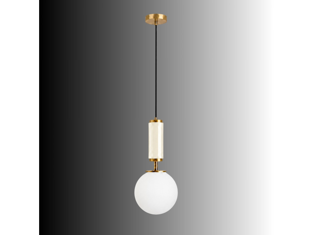 Metall-Hängeleuchte „Moira“ – 15 x 15 x 120 cm – Beige