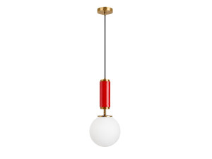 Metall-Hängeleuchte „Moira“ – 15 x 15 x 120 cm – Rot
