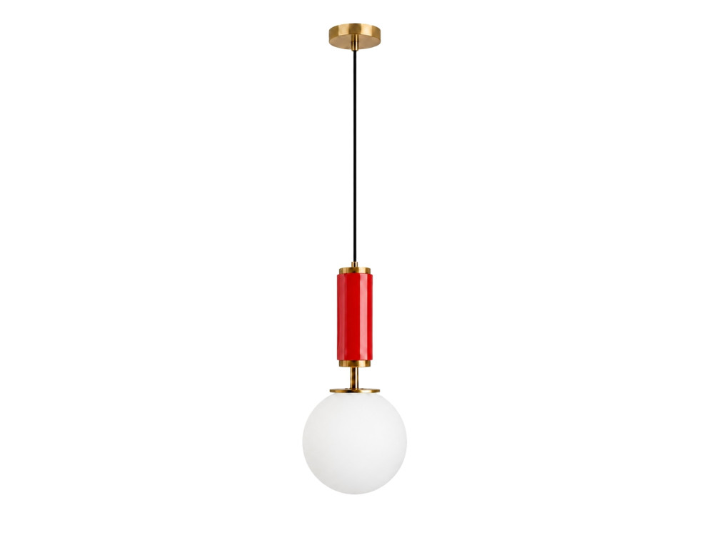 Metall-Hängeleuchte „Moira“ – 15 x 15 x 120 cm – Rot