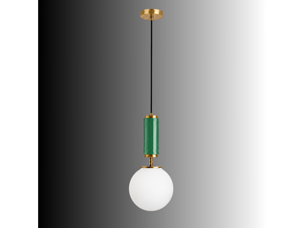 Metall-Hängeleuchte „Moira“ – 15 x 15 x 120 cm – Grün