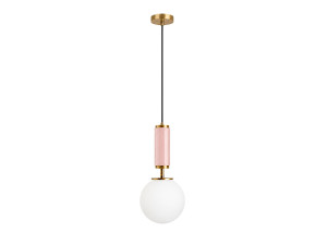 Metall-Hängeleuchte „Moira“ – 15 x 15 x 120 cm – Rosa