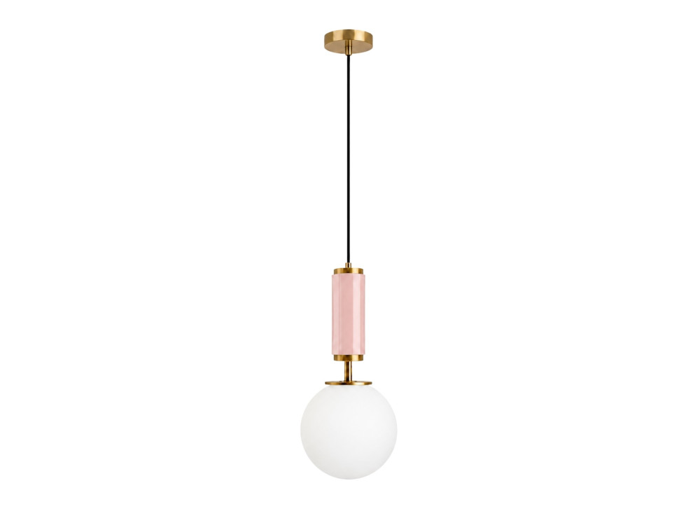 Metall-Hängeleuchte „Moira“ – 15 x 15 x 120 cm – Rosa