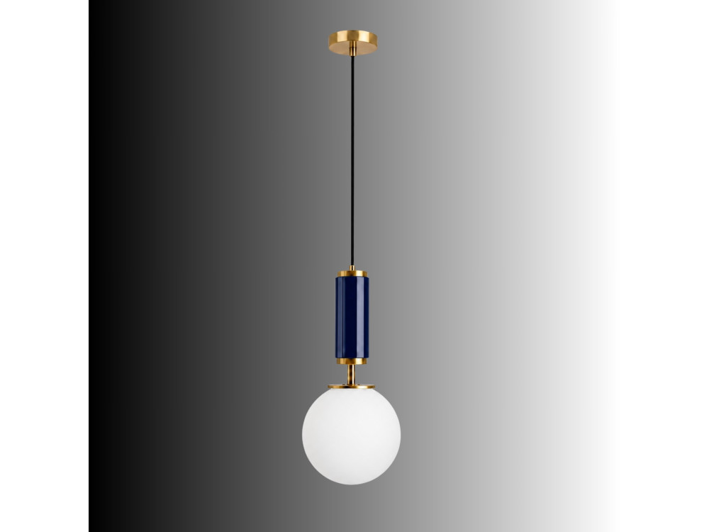 Metall-Hängeleuchte „Moira“ – 15 x 15 x 120 cm – Blau