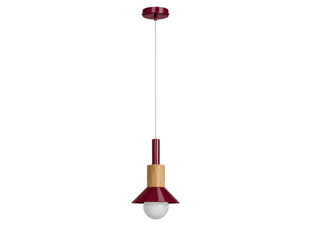 Metall-Hängeleuchte „Elwood“ – 14 x 26 cm – Rot