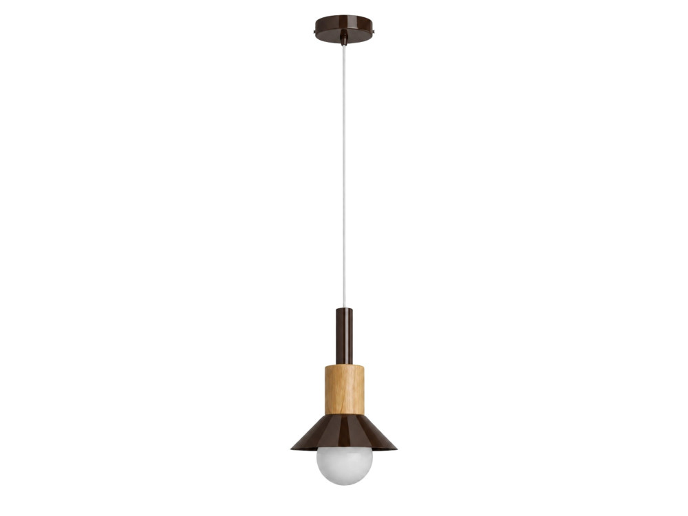 Metall-Hängeleuchte „Elwood“ – 14 x 26 cm – Braun