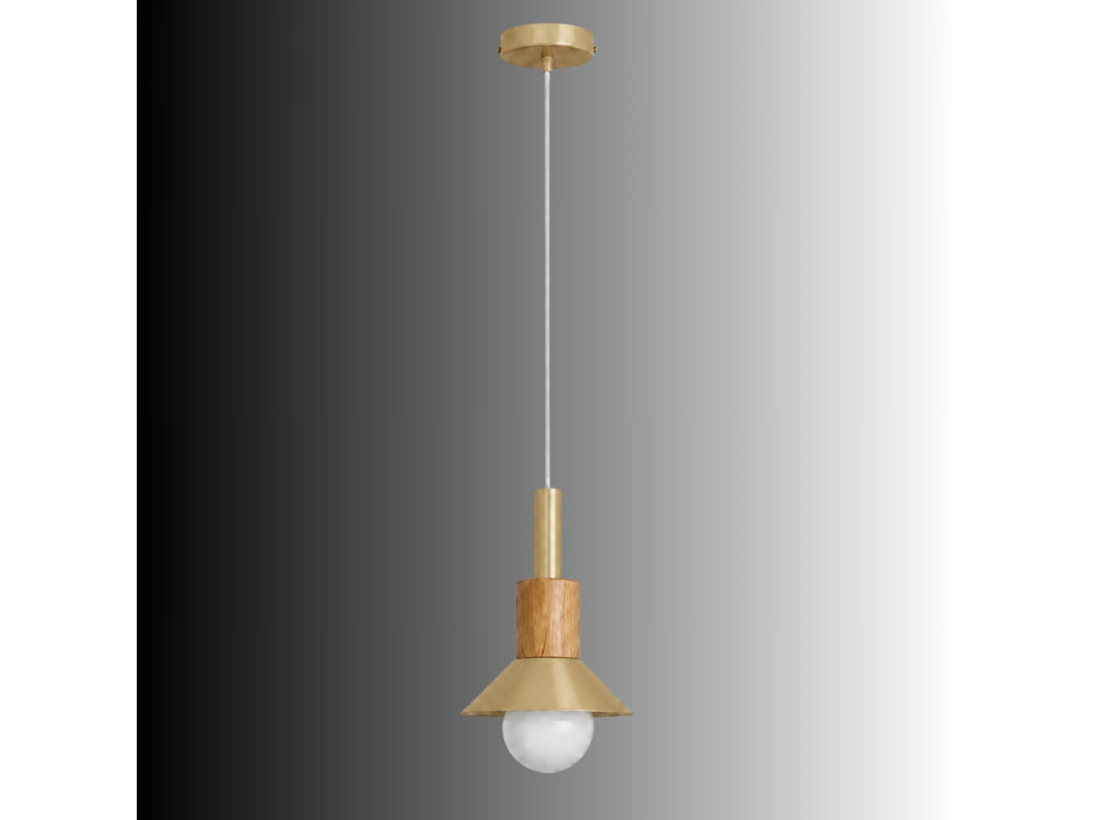 Metall-Hängeleuchte „Elwood“ – 14 x 26 cm – Gelb