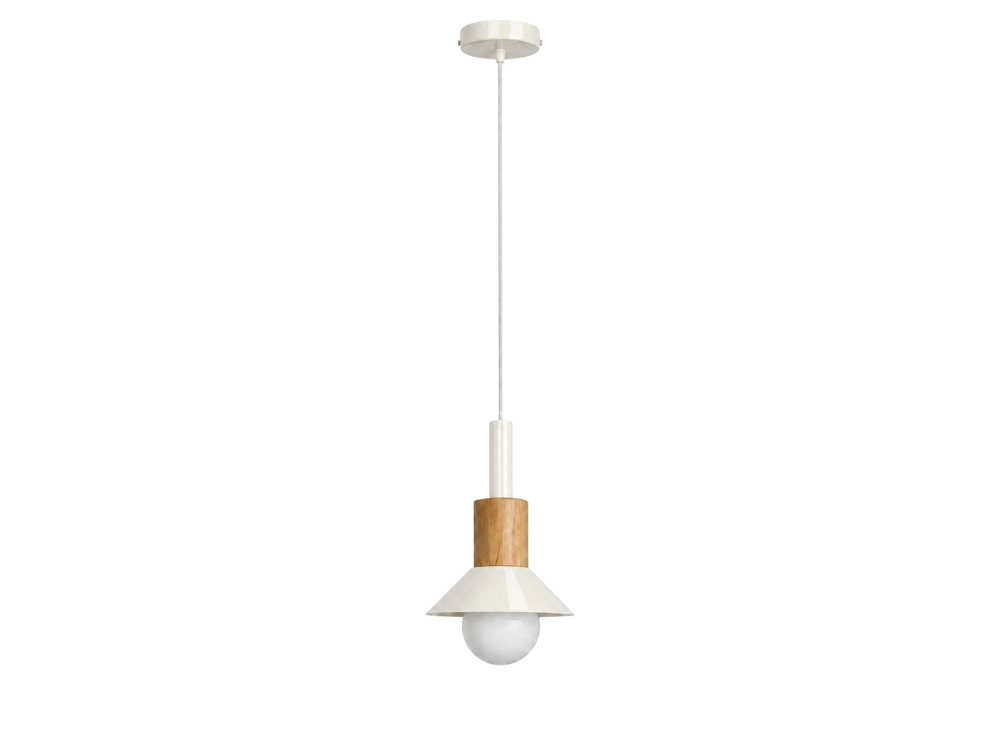 Metall-Hängeleuchte „Elwood“ – 10 x 25 cm – Beige