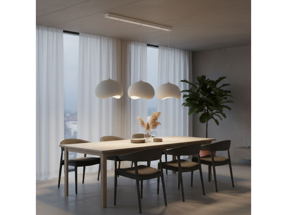 Metall-Kronleuchter „Yontu“ – 27 x 30 x 65 cm – Weiß
