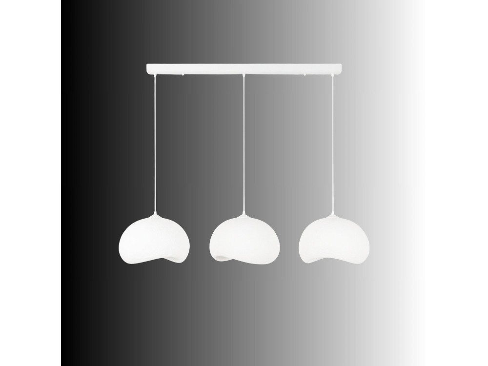 Metall-Kronleuchter „Yontu“ – 27 x 30 x 65 cm – Weiß