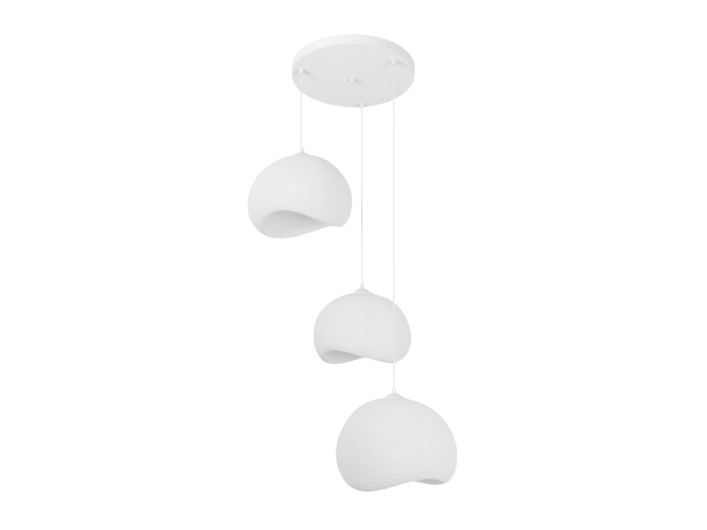 Metall-Kronleuchter „Yontu“ – 55 x 29 x 120 cm – Weiß