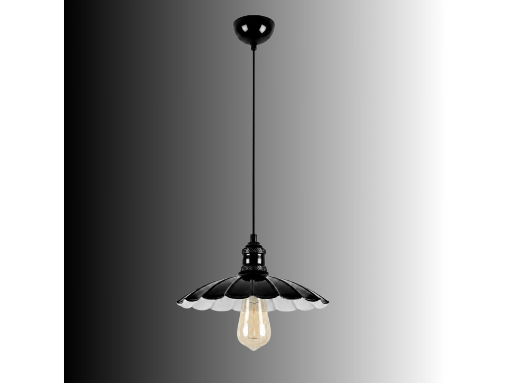 Metall-Hängeleuchte „Volan“ – 25 x 25 cm – Schwarz