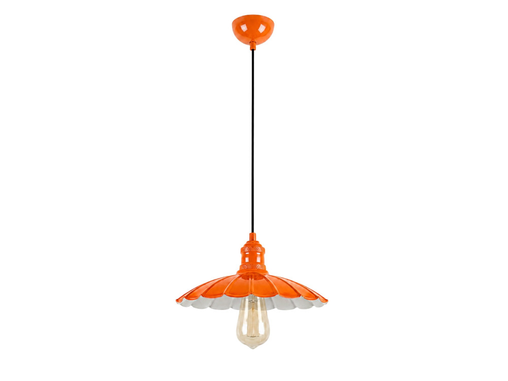 Metall-Hängeleuchte „Volan“ – 25 x 25 cm – Orange