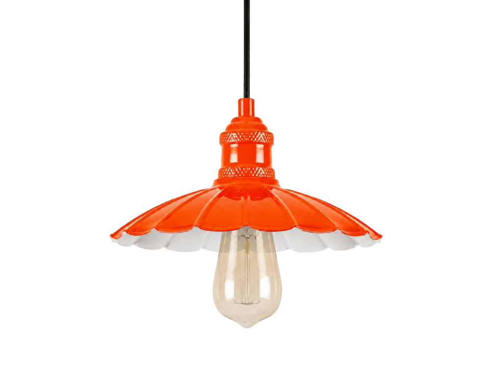 Metall-Hängeleuchte „Volan“ – 25 x 25 cm – Orange