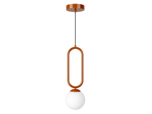 Metall-Hängeleuchte „Loop“ – 15 x 15 cm – Braun
