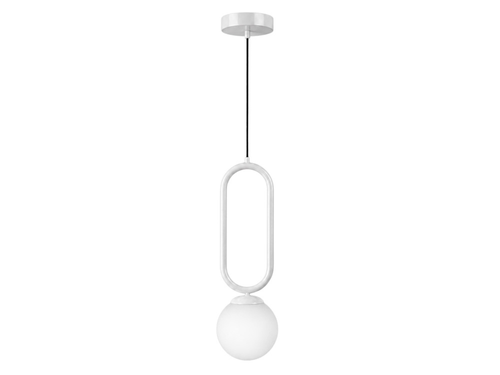 Metall-Hängeleuchte „Loop“ – 15 x 15 cm – Weiß
