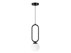 Metall-Hängeleuchte „Loop“ – 15 x 15 cm – Schwarz