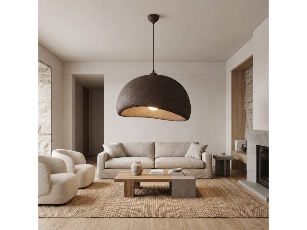Metall-Hängeleuchte „Beta“ – 50 x 40 cm – Braun
