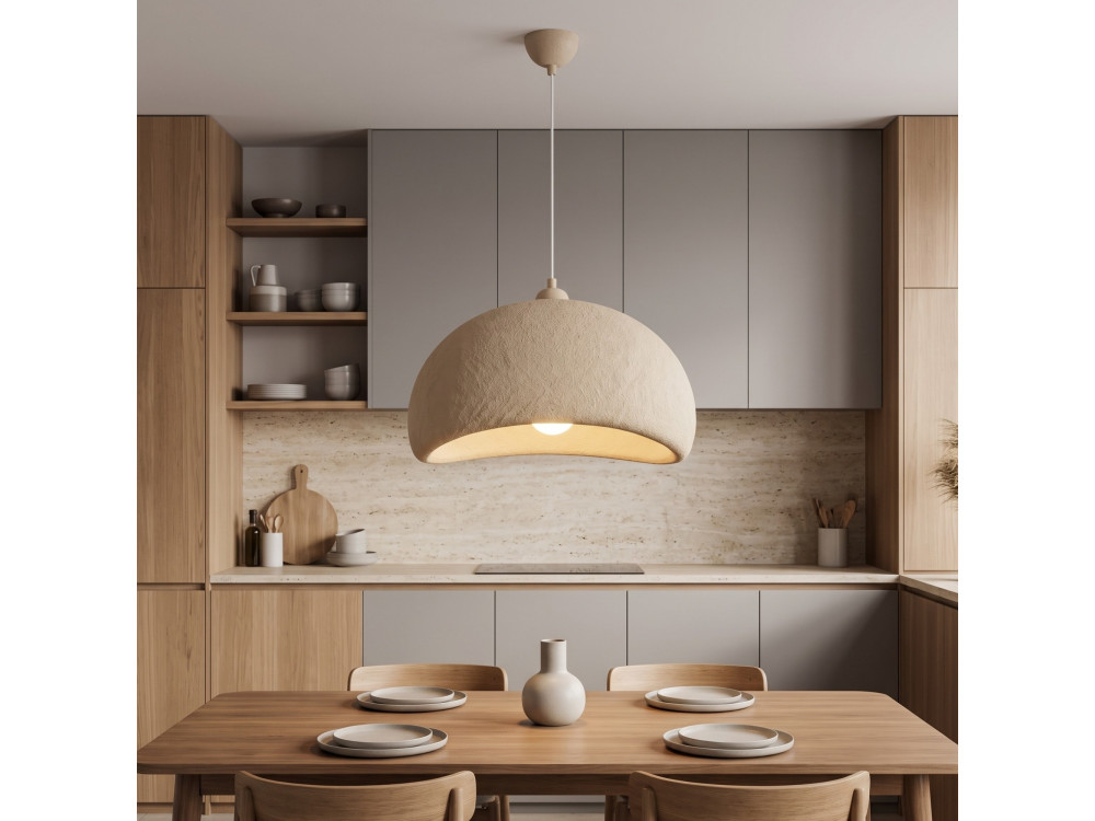 Metall-Hängeleuchte „Beta“ – 40 x 32 cm – Beige