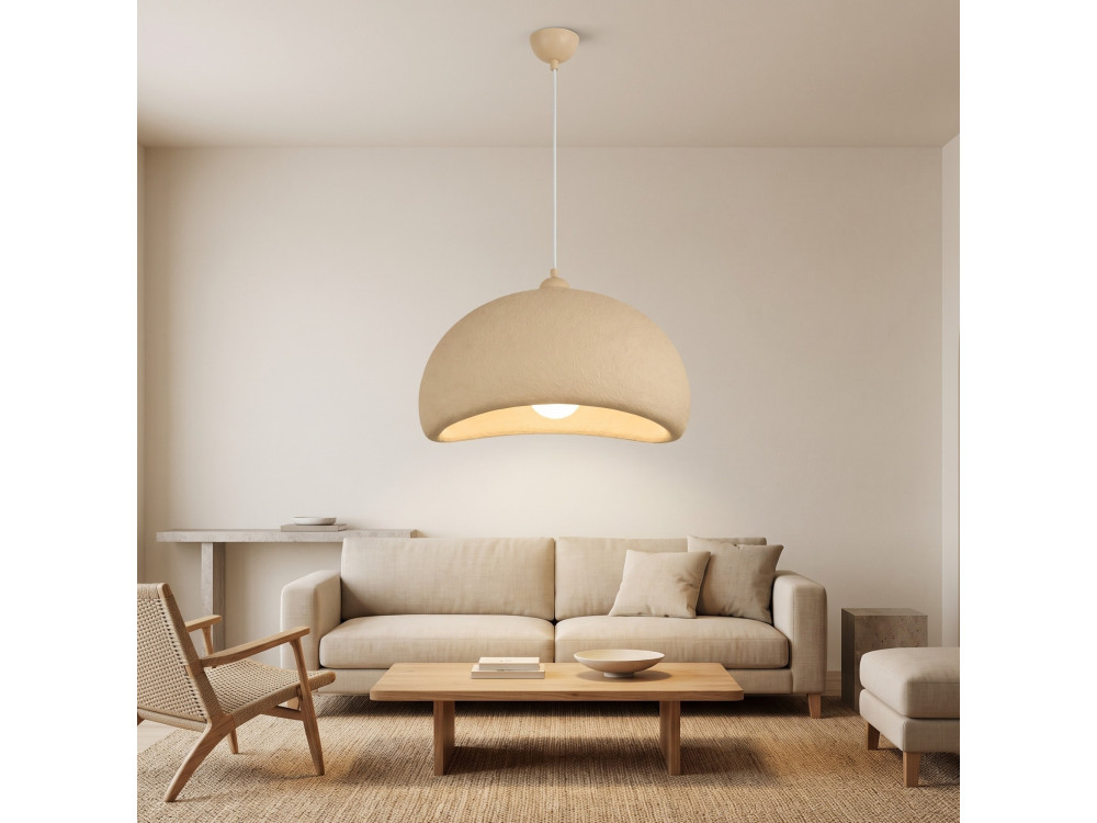 Metall-Hängeleuchte „Beta“ – 40 x 32 cm – Beige