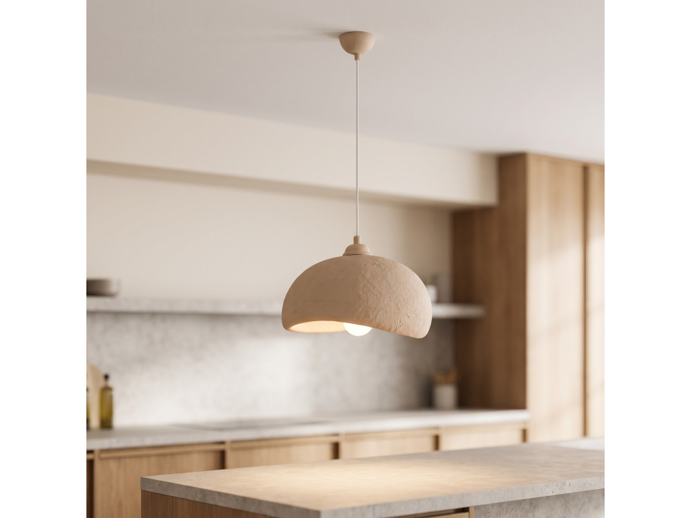 Metall-Hängeleuchte „Beta“ – 30 x 24 cm – Beige