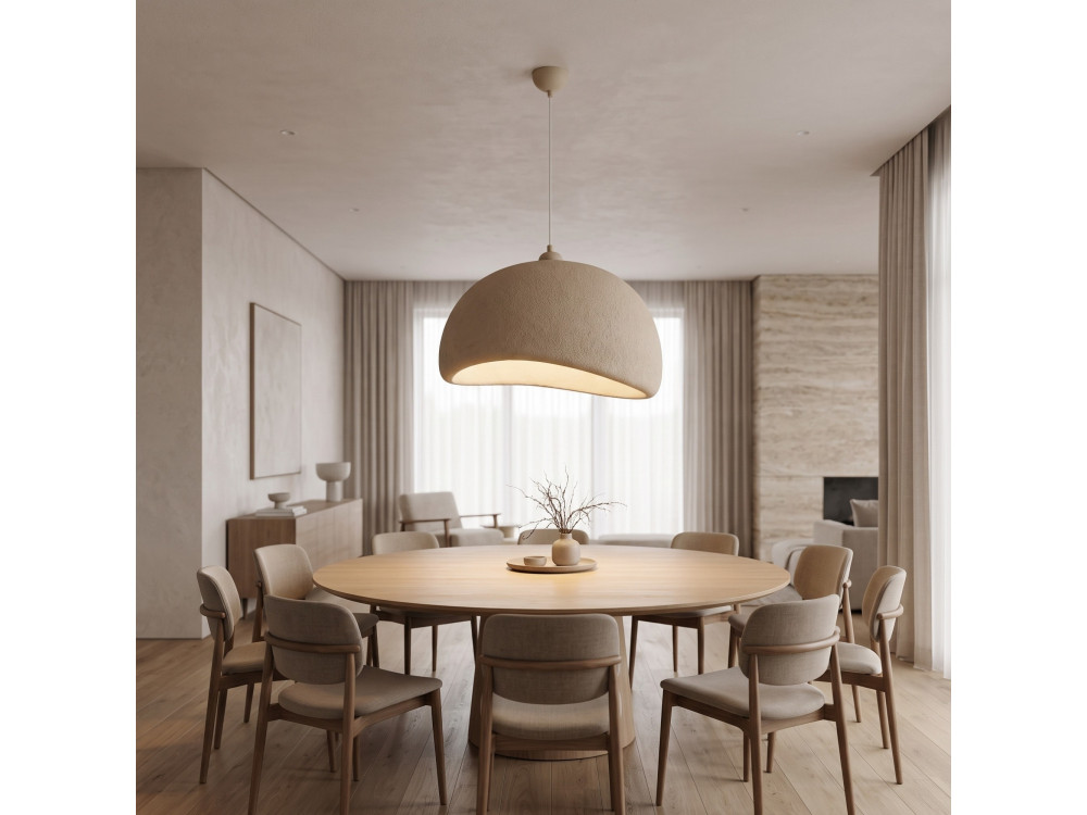 Metall-Hängeleuchte „Beta“ – 50 x 40 cm – Beige