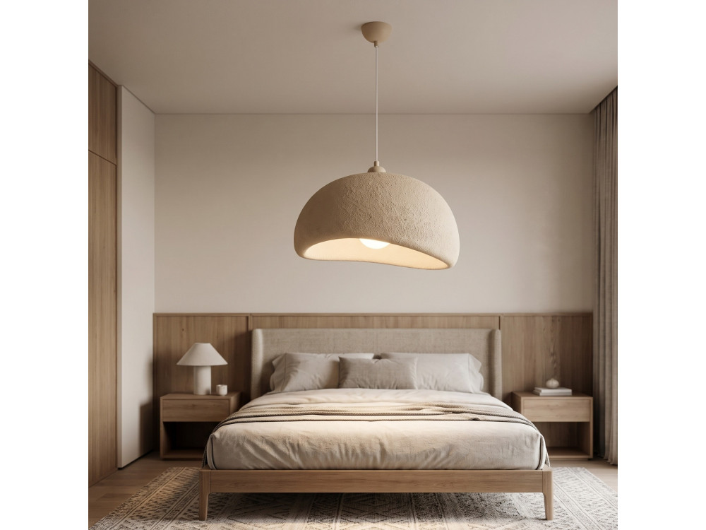 Metall-Hängeleuchte „Beta“ – 50 x 40 cm – Beige