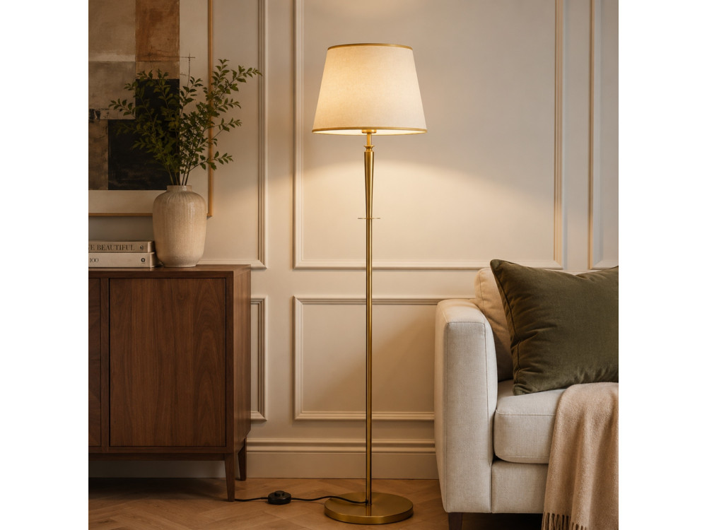 Metall-Stehlampe „Milano“ – 40 x 40 cm – Beige