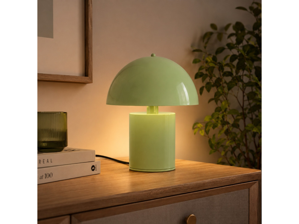 Tischlampe aus Metall „Pera“ – 26 x 26 cm – Mintgrün