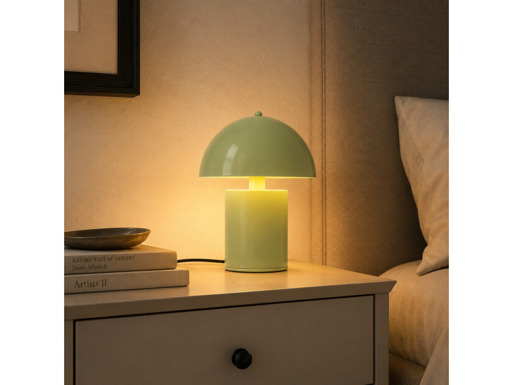 Tischlampe aus Metall „Pera“ – 26 x 26 cm – Mintgrün