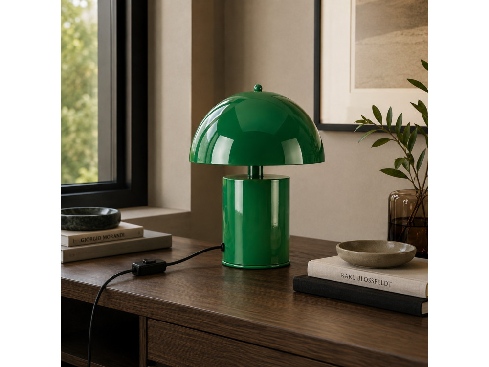 Tischlampe aus Metall „Pera“ – 26 x 26 cm – Dunkelgrün