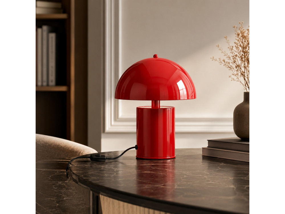 Tischlampe aus Metall „Pera“ – 26 x 26 cm – Rot