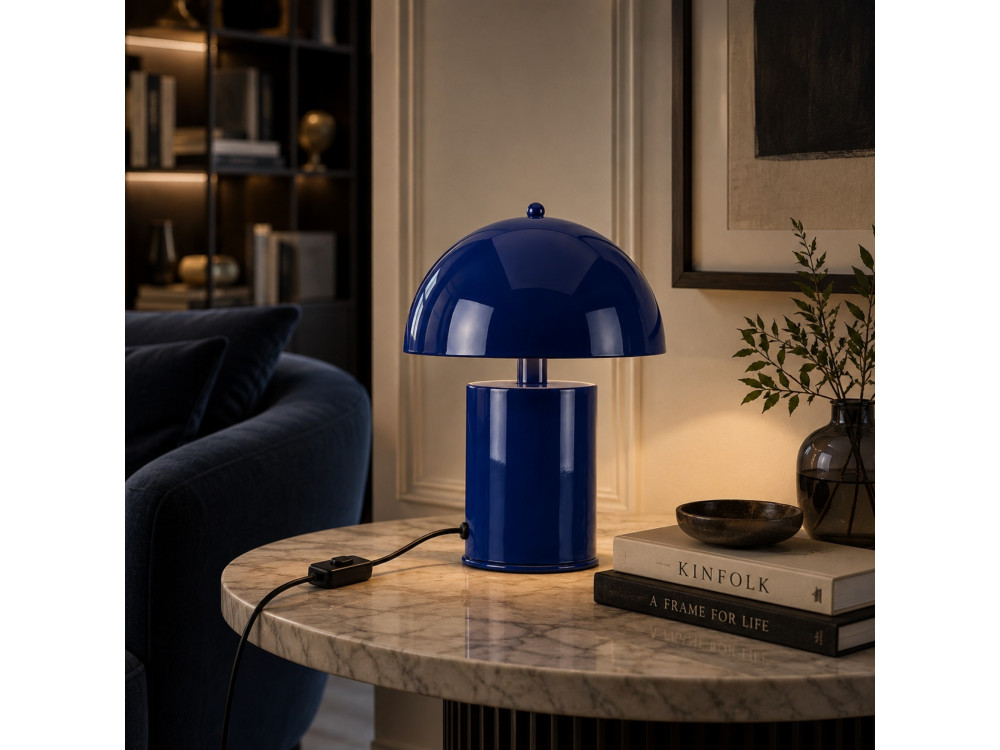 Tischlampe aus Metall „Pera“ – 26 x 26 cm – Marineblau
