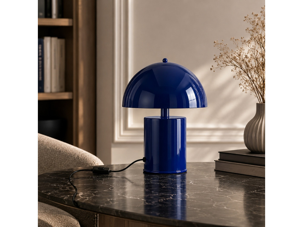 Tischlampe aus Metall „Pera“ – 26 x 26 cm – Marineblau