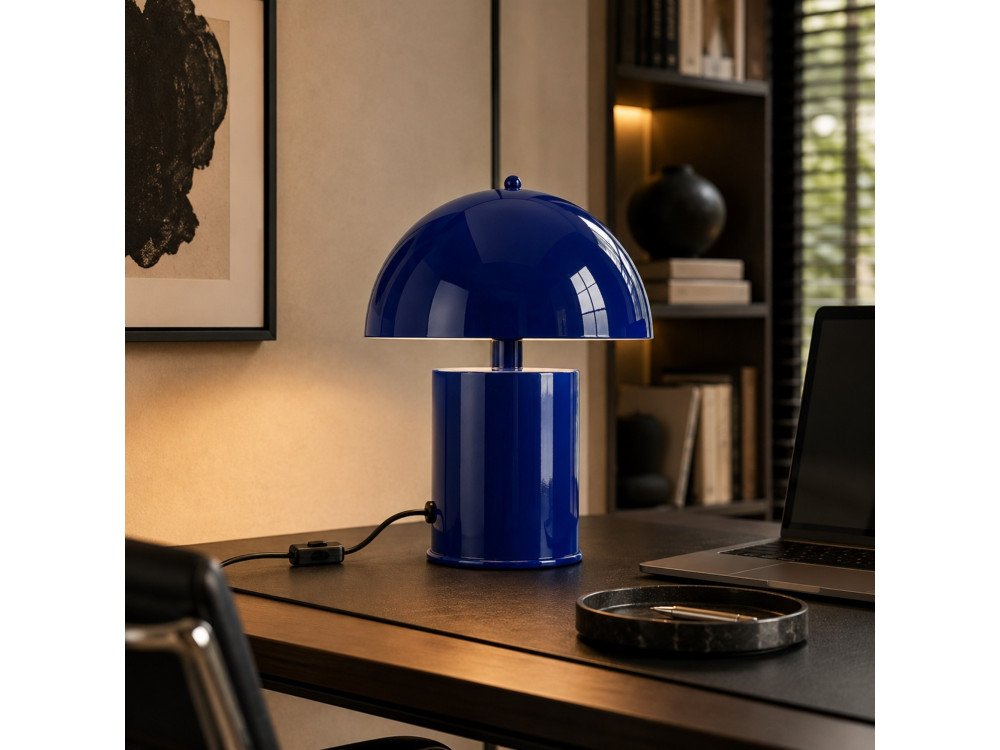 Tischlampe aus Metall „Pera“ – 26 x 26 cm – Marineblau