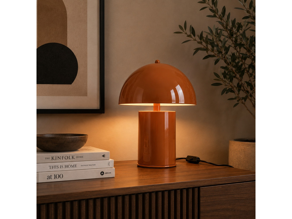 Tischlampe aus Metall „Pera“ – 26 x 26 cm – Orange