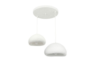 Metall-Kronleuchter „Loval“ – 70 x 40 cm – Weiß