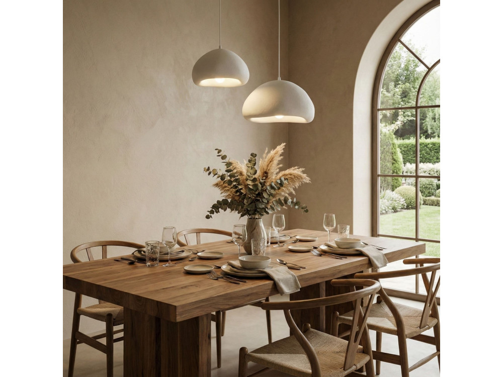 Metall-Kronleuchter „Loval“ – 70 x 40 cm – Weiß