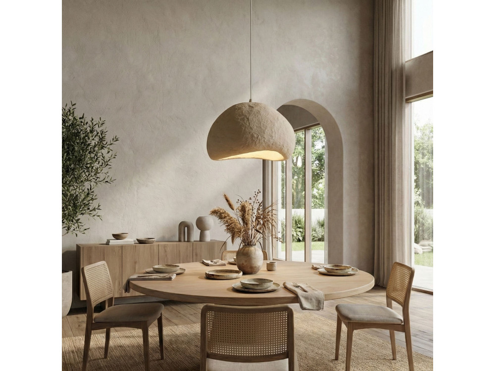 Metall-Hängeleuchte „Loval“ – 50 x 44 cm – Beige