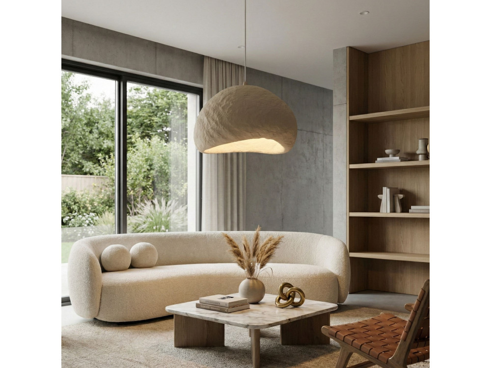 Metall-Hängeleuchte „Loval“ – 50 x 44 cm – Beige