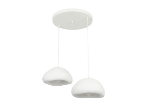 Metall-Kronleuchter „Loval“ – 74 x 40 cm – Weiß