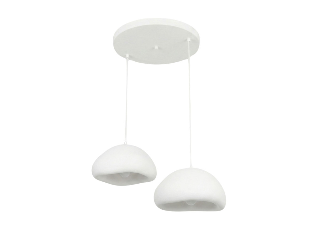 Metall-Kronleuchter „Loval“ – 74 x 40 cm – Weiß